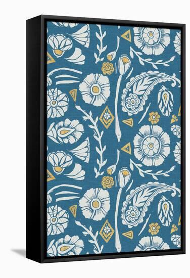 Nordic Woodcut Pattern X-Daphne Brissonnet-Framed Stretched Canvas