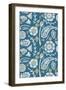 Nordic Woodcut Pattern X-Daphne Brissonnet-Framed Art Print