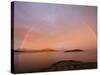 Nordland, Helgeland, A Rainbow at Midnight, Norway-Mark Hannaford-Stretched Canvas