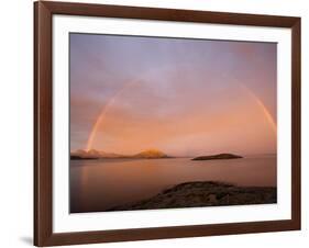 Nordland, Helgeland, A Rainbow at Midnight, Norway-Mark Hannaford-Framed Photographic Print