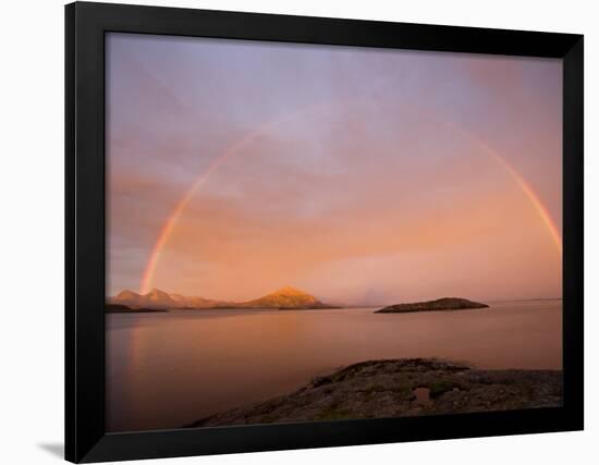 Nordland, Helgeland, A Rainbow at Midnight, Norway-Mark Hannaford-Framed Photographic Print