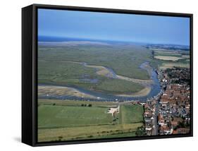 Norfolk Aerial of Wells-Next-The-Sea-null-Framed Stretched Canvas