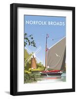 Norfolk Broads - Dave Thompson Contemporary Travel Print-Dave Thompson-Framed Art Print
