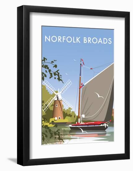 Norfolk Broads - Dave Thompson Contemporary Travel Print-Dave Thompson-Framed Art Print