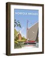 Norfolk Broads - Dave Thompson Contemporary Travel Print-Dave Thompson-Framed Art Print