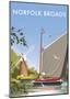 Norfolk Broads - Dave Thompson Contemporary Travel Print-Dave Thompson-Mounted Art Print