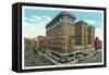 Norfolk, Virginia, Exterior View of the Monticello Hotel-Lantern Press-Framed Stretched Canvas