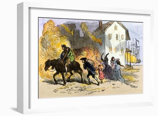 Norfolk, Virginia, Shelled by British Ships, 1776-null-Framed Giclee Print