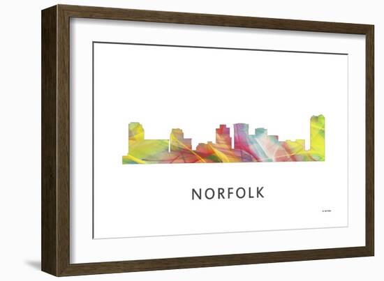 Norfolk Virginia Skyline-Marlene Watson-Framed Giclee Print