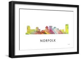 Norfolk Virginia Skyline-Marlene Watson-Framed Giclee Print