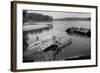 Norfork Lake, Arkansas - View of Henderson Ferry on Lake-Lantern Press-Framed Art Print