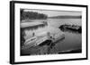 Norfork Lake, Arkansas - View of Henderson Ferry on Lake-Lantern Press-Framed Art Print