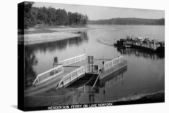 Norfork Lake, Arkansas - View of Henderson Ferry on Lake-Lantern Press-Stretched Canvas