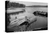 Norfork Lake, Arkansas - View of Henderson Ferry on Lake-Lantern Press-Stretched Canvas