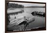 Norfork Lake, Arkansas - View of Henderson Ferry on Lake-Lantern Press-Framed Art Print