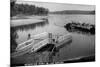 Norfork Lake, Arkansas - View of Henderson Ferry on Lake-Lantern Press-Mounted Art Print