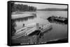 Norfork Lake, Arkansas - View of Henderson Ferry on Lake-Lantern Press-Framed Stretched Canvas