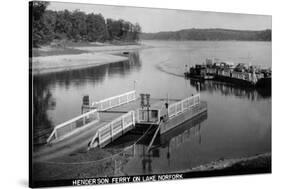 Norfork Lake, Arkansas - View of Henderson Ferry on Lake-Lantern Press-Stretched Canvas