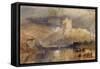 Norham Castle - Moonrise-J. M. W. Turner-Framed Stretched Canvas