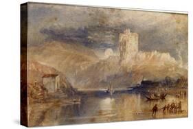 Norham Castle - Moonrise-J. M. W. Turner-Stretched Canvas