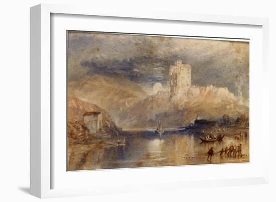 Norham Castle - Moonrise-J. M. W. Turner-Framed Giclee Print