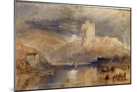 Norham Castle - Moonrise-J. M. W. Turner-Mounted Giclee Print