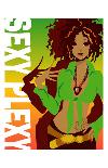 Sexy Girl in Reggae Party-Noriko Sakura-Framed Art Print