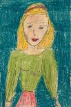 Girl In Green-Norma Kramer-Art Print