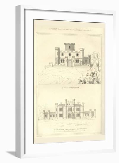 Norman Castle and Lancastrian Mansion-Richard Brown-Framed Art Print