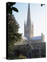 Norman Cathedral, Dating from 11th Century, with 15th Century Spire, Norwich-Nedra Westwater-Stretched Canvas