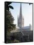 Norman Cathedral, Dating from 11th Century, with 15th Century Spire, Norwich-Nedra Westwater-Framed Stretched Canvas