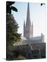 Norman Cathedral, Dating from 11th Century, with 15th Century Spire, Norwich-Nedra Westwater-Stretched Canvas
