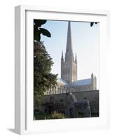 Norman Cathedral, Dating from 11th Century, with 15th Century Spire, Norwich-Nedra Westwater-Framed Photographic Print