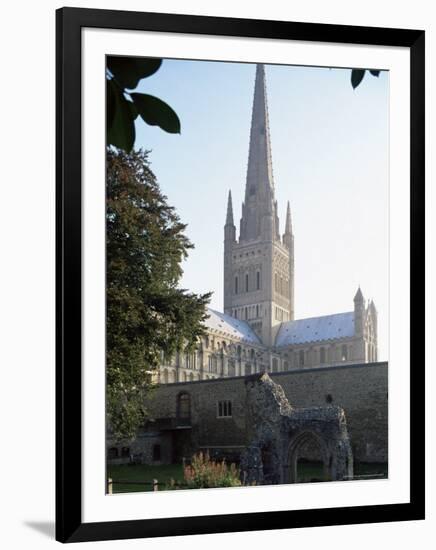 Norman Cathedral, Dating from 11th Century, with 15th Century Spire, Norwich-Nedra Westwater-Framed Photographic Print
