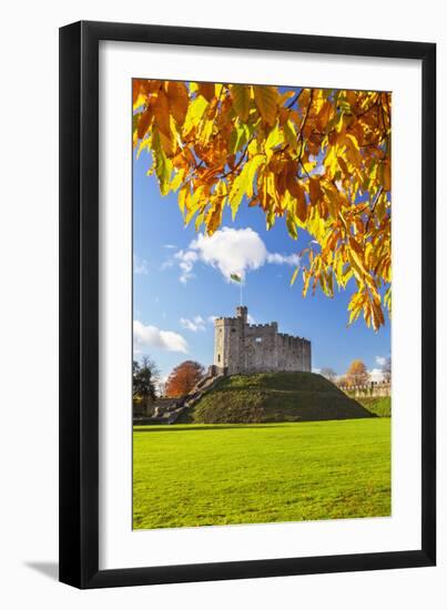 Norman Keep in autumn, Cardiff Castle, Cardiff, Wales, United Kingdom, Europe-Billy Stock-Framed Photographic Print