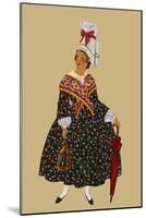 Norman Lady Holds Candle and Umbrella-Elizabeth Whitney Moffat-Mounted Art Print