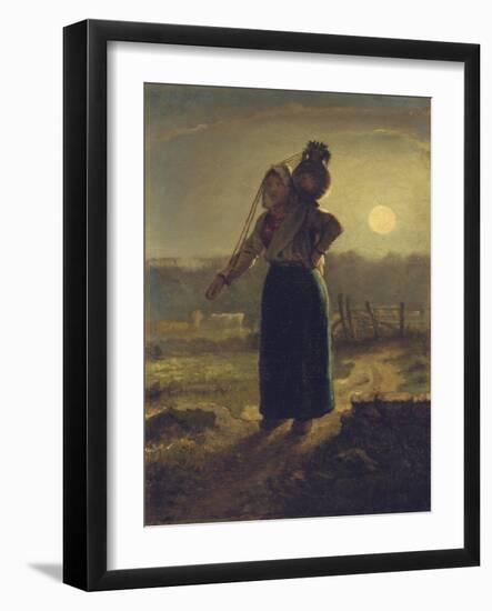 Norman Milkmaid, 1853-54-Jean-Francois Millet-Framed Giclee Print