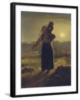 Norman Milkmaid, 1853-54-Jean-Francois Millet-Framed Giclee Print