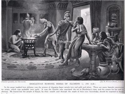 Diocletian Burning Books of Alchemy 290 AD