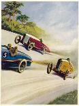 Racing Cars of 1926: Oddly One Car is Carrying Two People the Others Only One-Norman Reeve-Stretched Canvas