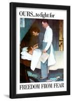 Norman Rockwell Freedom From Fear WWII War Propaganda Art Print Poster-null-Lamina Framed Poster