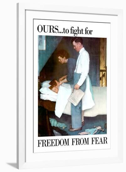 Norman Rockwell Freedom From Fear WWII War Propaganda-Norman Rockwell-Framed Art Print