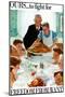 Norman Rockwell Freedom From Want WWII War Propaganda Art Print Poster-null-Mounted Poster