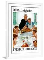 Norman Rockwell Freedom From Want WWII War Propaganda-Norman Rockwell-Framed Art Print