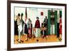 "Norman Rockwell Paints America at the Polls", November 4,1944-Norman Rockwell-Framed Premium Giclee Print