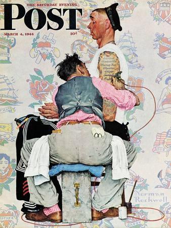 "Tattoo Artist" Saturday Evening Post Cover, March 4,1944