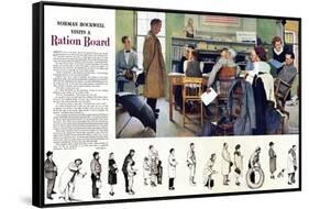 "Norman Rockwell visit a Ration Board", July 15,1944-Norman Rockwell-Framed Stretched Canvas