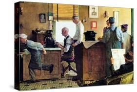 Norman Rockwell Visits a Country Editor-Norman Rockwell-Stretched Canvas
