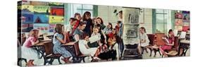 Norman Rockwell Visits a Country School-Norman Rockwell-Stretched Canvas