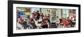 Norman Rockwell Visits a Country School-Norman Rockwell-Framed Giclee Print